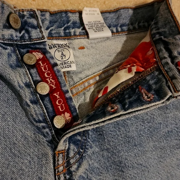 Vintage Lucky Brand Custom Cutoff Shorts SIZE 4/27 - Picture 2 of 3